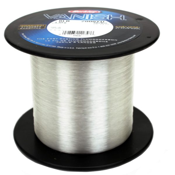 Vanish Fluorocarbon Line Spool – 2000 Yards, 0.010″ Diameter, 8 lb Breaking Strength, Clear