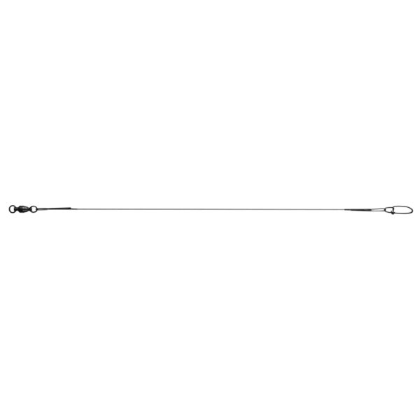 Ball Bearing Steel-Lok Wire Wound Leader – 9″ Length. 0.023″ Diameter, 30 lb Breaking Strength, Black