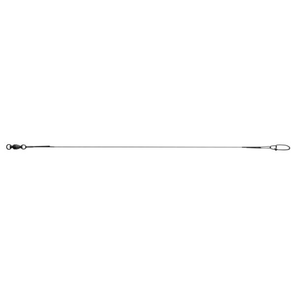 Ball Bearing Steel-Lok Wire Wound Leader – 12″ Length. 0.023″ Diameter, 30 lb Breaking Strength, Black