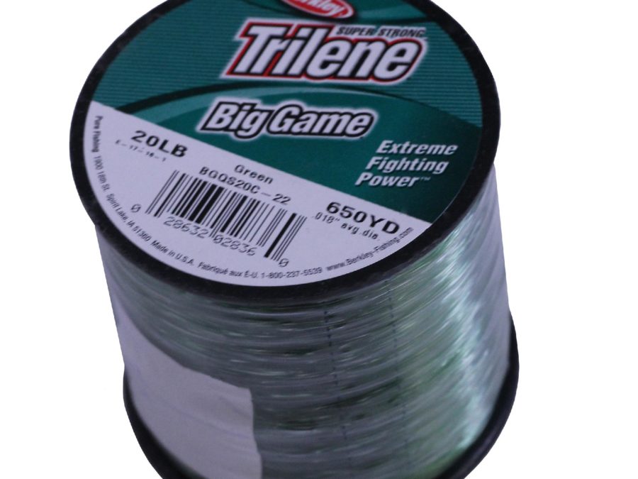 Trilene Big Game Monofilament Line Spool – 650 Yards, 0.018″ Diameter, 20 lb Breaking Strength, Green