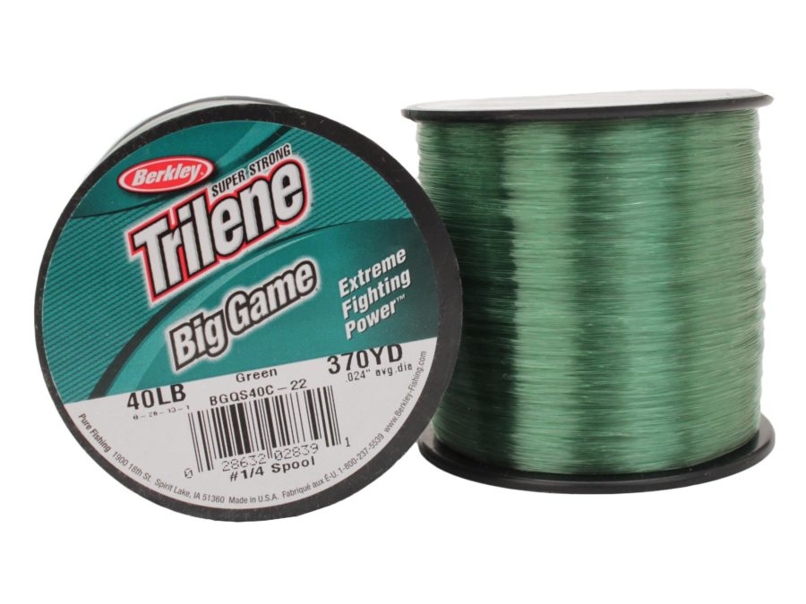 Trilene Big Game Monofilament Line Spool – 370 Yards, 0.024″ Diameter, 40 lb Breaking Strength, Green