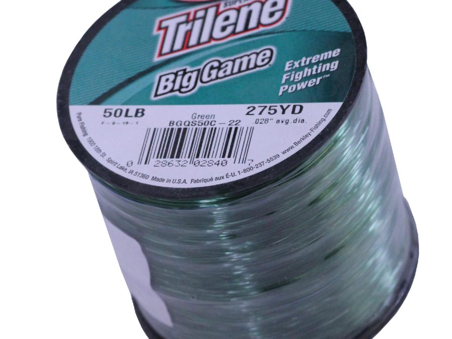 Trilene Big Game Monofilament Line Spool – 275 Yards, 0.028″ Diameter, 50 lb Breaking Strength, Green