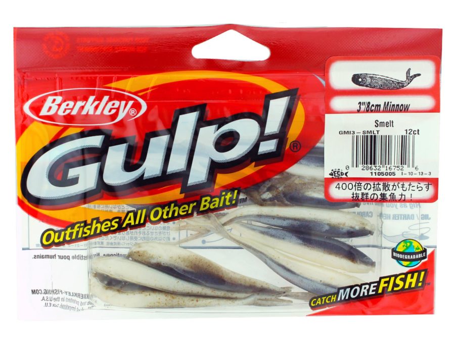 Gulp! Minnow Soft Bait – 3″ Length, Smelt, Per 12