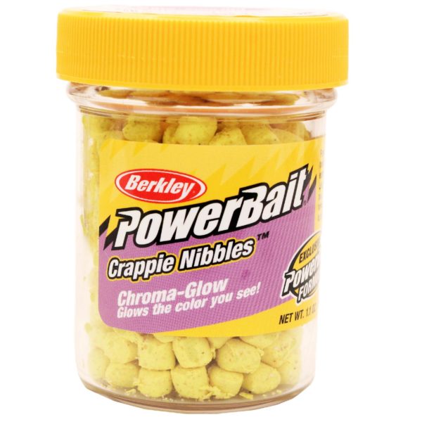 Powerbait Crappie Nibbles Dough Bait – Glow Yellow