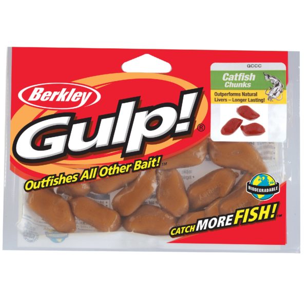 Gulp! Catfish Bait Chunks Soft Bait – Blood