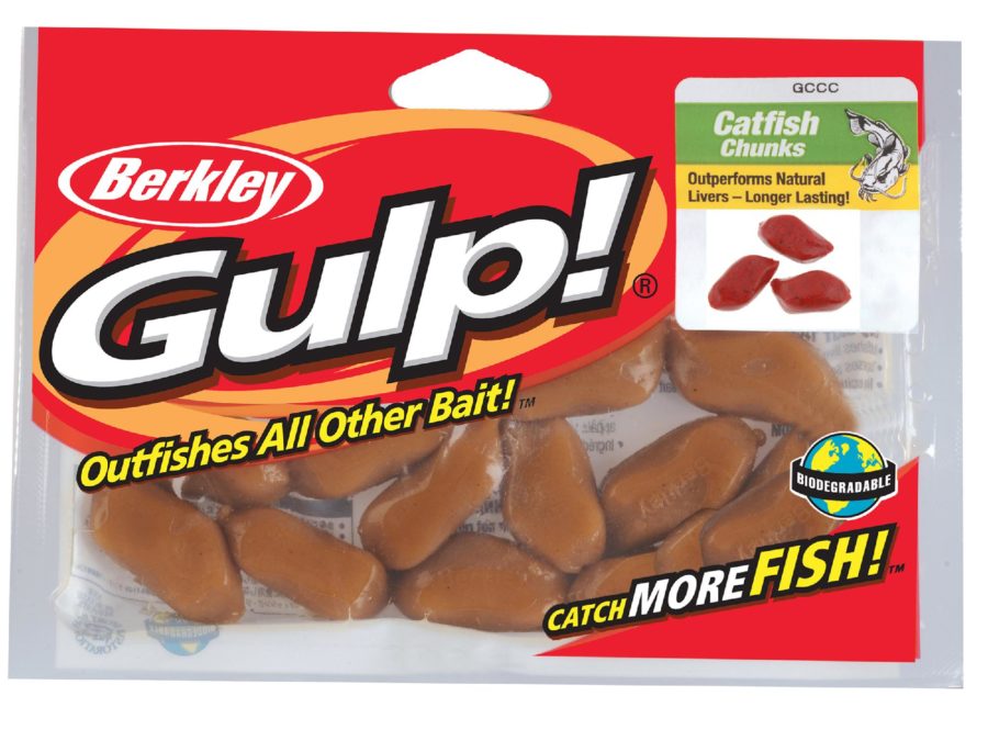 Gulp! Catfish Bait Chunks Soft Bait – Blood