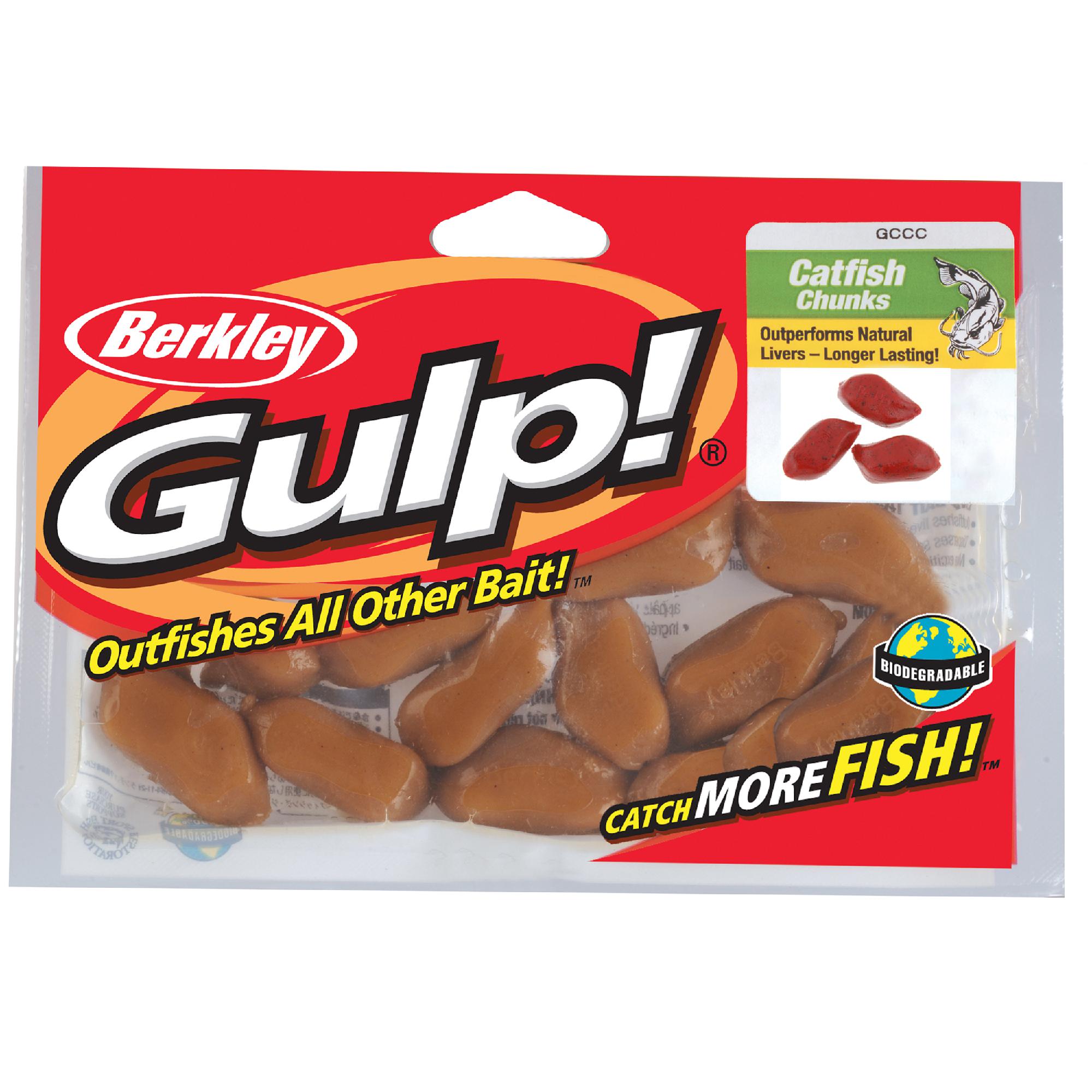 Gulp! Catfish Bait Chunks Soft Bait Blood