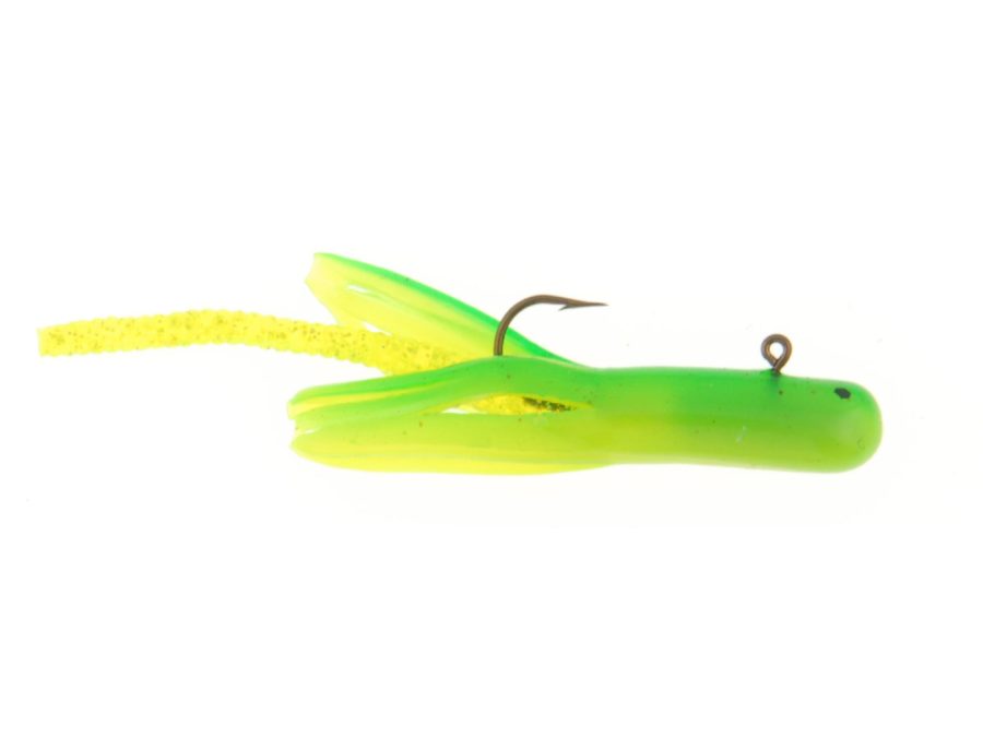 PowerBait Pre-Rigged Atomic Teasers Soft Bait – 1-16 oz Size, Green Chartreuse, Per 3