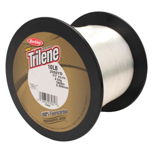 Trilene 100% Fluorocarbon Professional Grade Line Spool – 2000 Yards, 0.012″ Diameter, 10 lbs Breaking Strength, Clear