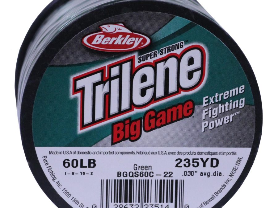 Trilene Big Game Monofilament Line Spool – 235 Yards, 0.030″ Diameter, 60 lbs Breaking Strength, Green