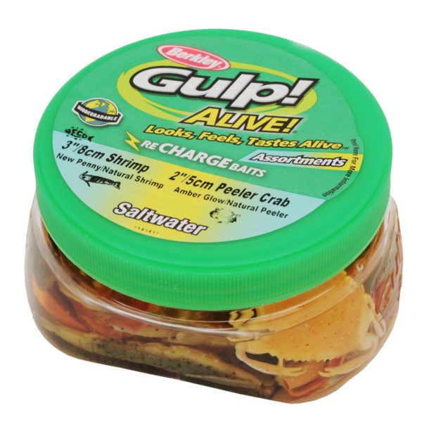 Gulp! Alive! Shrimp-Peeler Crab Assortment Soft Bait Various Lengths and Color