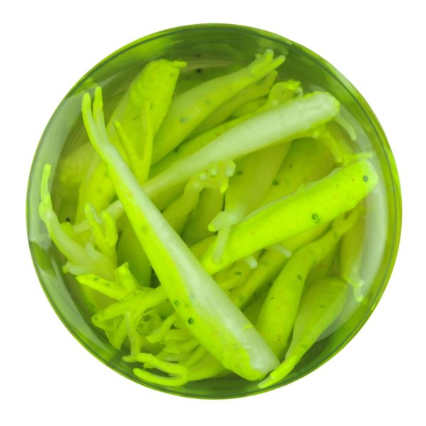 Gulp! Alive! Minnow Soft Bait – 1″ Length, Chartreuse Shad