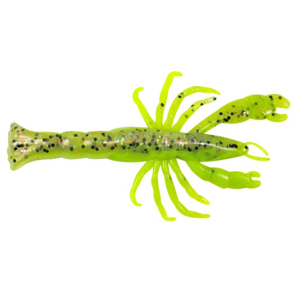Gulp! Ghost Belly Shrimp Soft Bait – 3″ Length, Chartreuse Belly Shrimp, Per 7