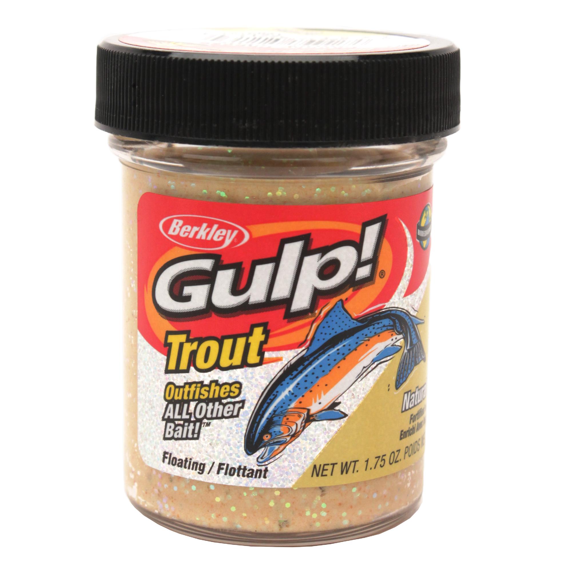 Gulp! Trout Dough Bait Garlic ScentFlavor, Chunky Cheese