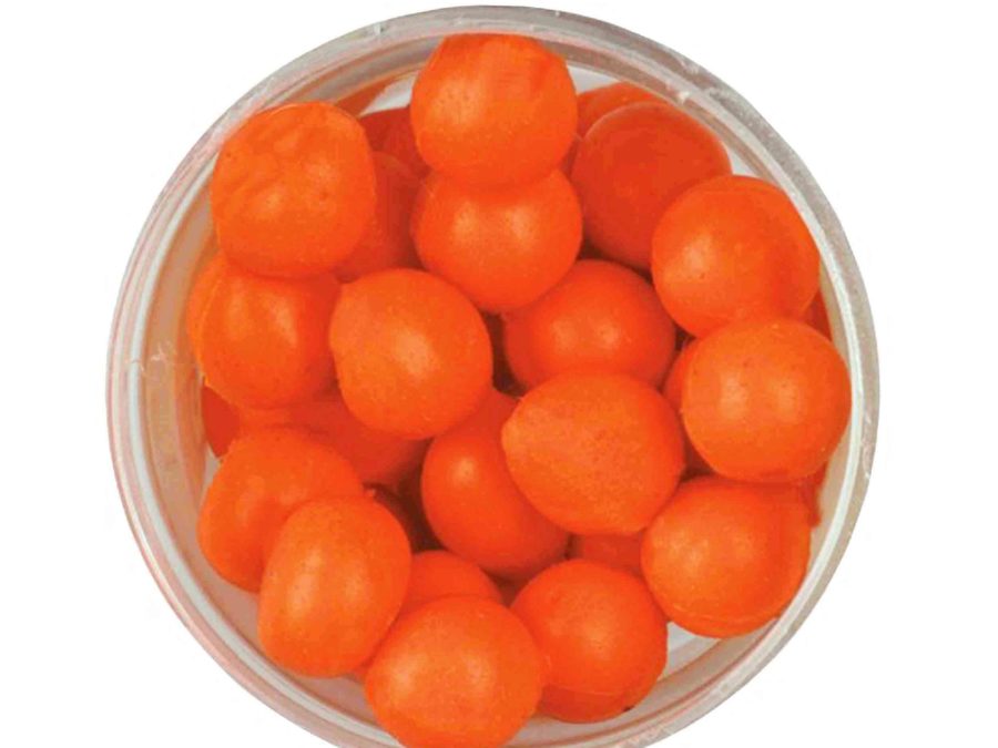 PowerBait Power Eggs Floating Magnum Soft Bait – Garlic Scent-Flavor, Fluorescent Orange