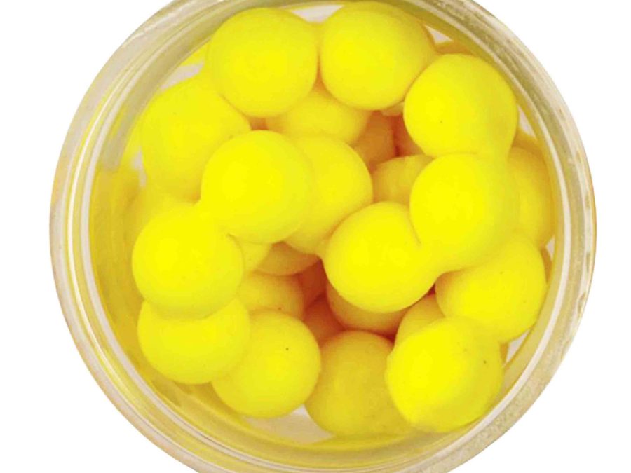 PowerBait Power Eggs Floating Magnum Soft Bait – Garlic Scent-Flavor, Fluorescent Yellow