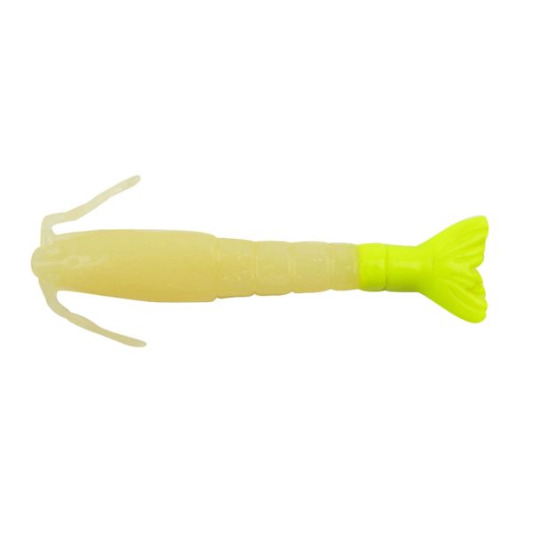 Gulp! Shrimp Soft Bait – 3″ Length, Glow-Chartreuse, per 6