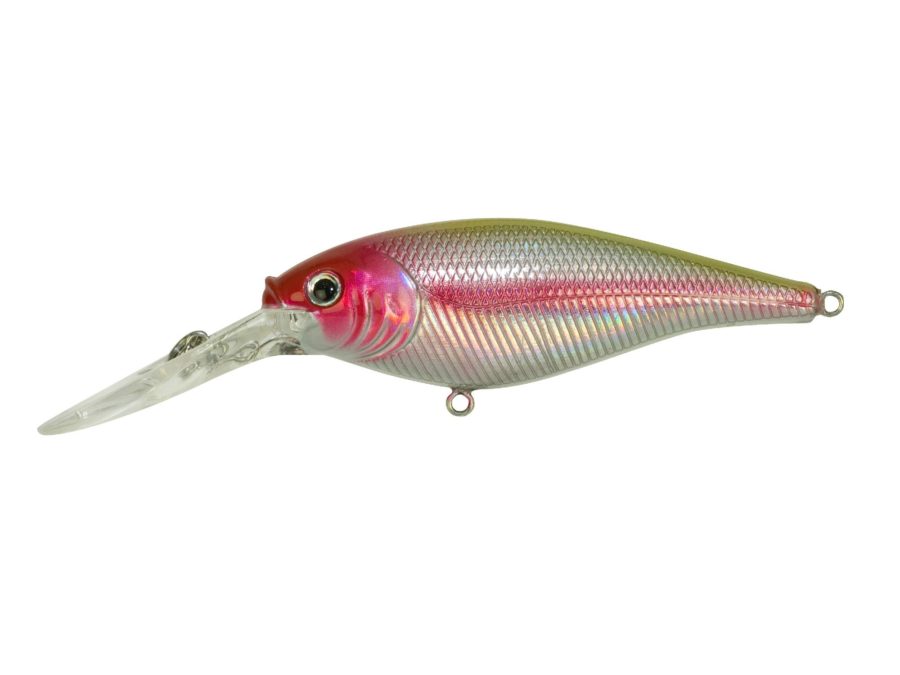 Flicker Shad Hard Bait – 1 1-2″ Length, 6′-8′ Swimming Depth, 2 Hooks, Chrome Clown, Per 1