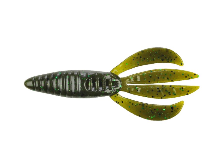 Havoc Pit Boss Soft Bait – 4″ Length, Green Pumpkin Green, Per 8