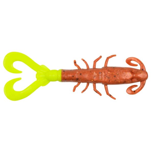 Gulp! Mantis Shrimp Soft Bait – 3″ Length, New Penny-Chartreuse, Per 6