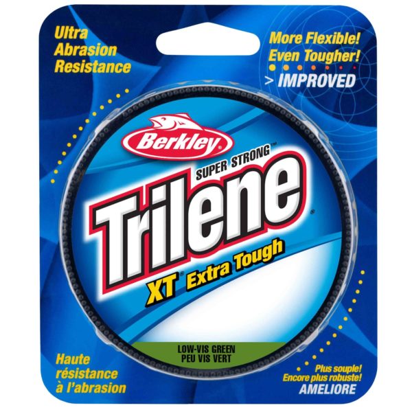 Trilene XT  Monofilament Line Spool – 330 Yards, 0.008″ Diameter, 4 lb Breaking Strength, Low-Vis Green