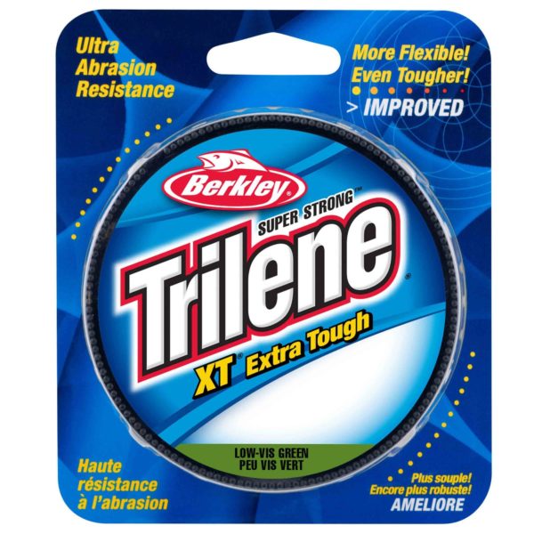 Trilene XT  Monofilament Line Spool – 300 Yards, 0.017″ Diameter, 17 lb Breaking Strength, Low-Vis Green