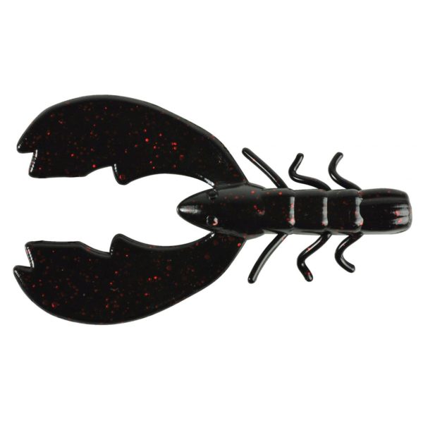 Powerbait Chigger Craw Soft Bait – 3″ Length, Black Red Fleck, Per 10