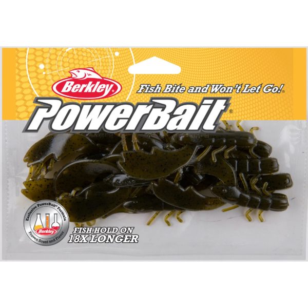 Powerbait Chigger Craw Soft Bait – 3″ Length, Green Pumpkin, Per 10