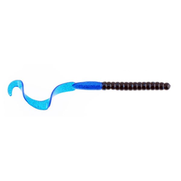 PowerBait Power Worm Soft Bait – 7″ Length, Black-Blue, Per 13