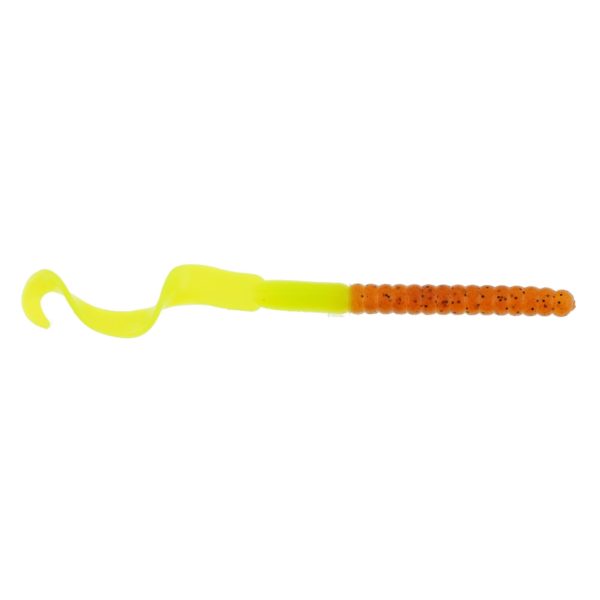PowerBait Power Worm Soft Bait – 7″ Length, Pumpkin Chartreuse, Per 13