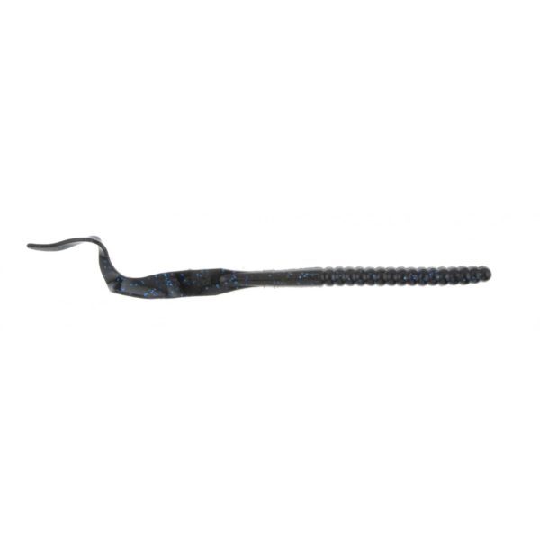PowerBait Power Worm Soft Bait – 10″ Length, Black Blue Fleck, Per 8