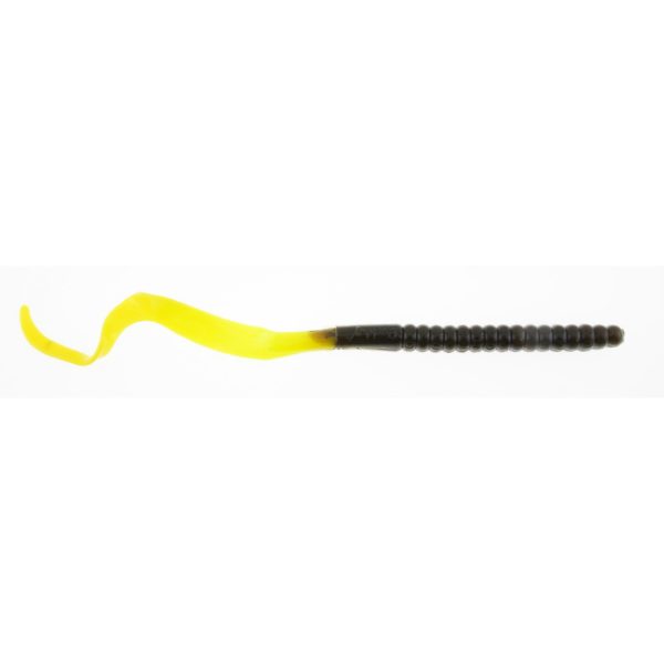 PowerBait Power Worm Soft Bait - 10" Length, Green Pumpkin-Chartreuse, Per 8 PowerBait Power Worm Soft Bait – 10″ Length, Green Pumpkin-Chartreuse, Per 8