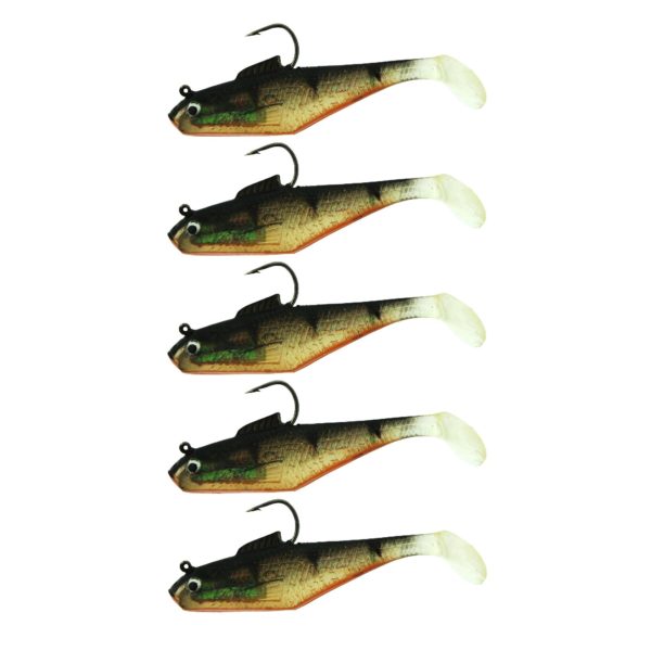 PowerBait Swim Shad Soft Bait – 3″ Length, Perch, Per 5