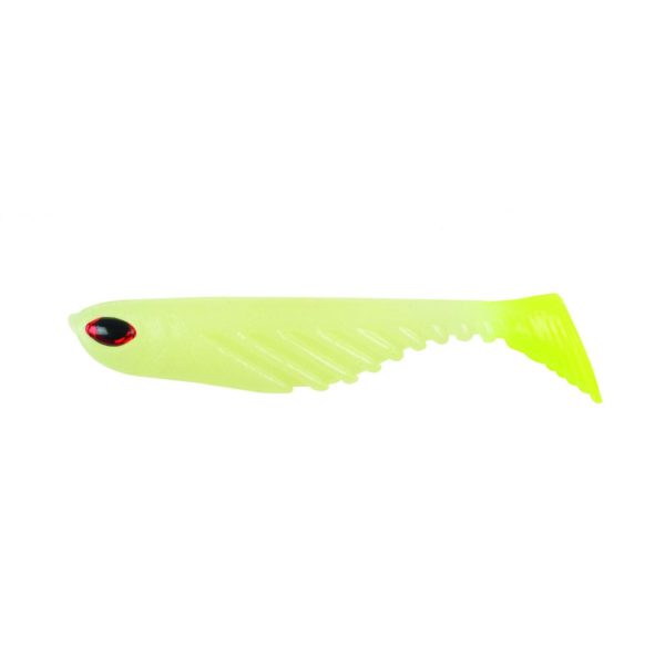 PowerBait Ripple Shad – 4″ Length, Glow-Chartreuse, Per 7