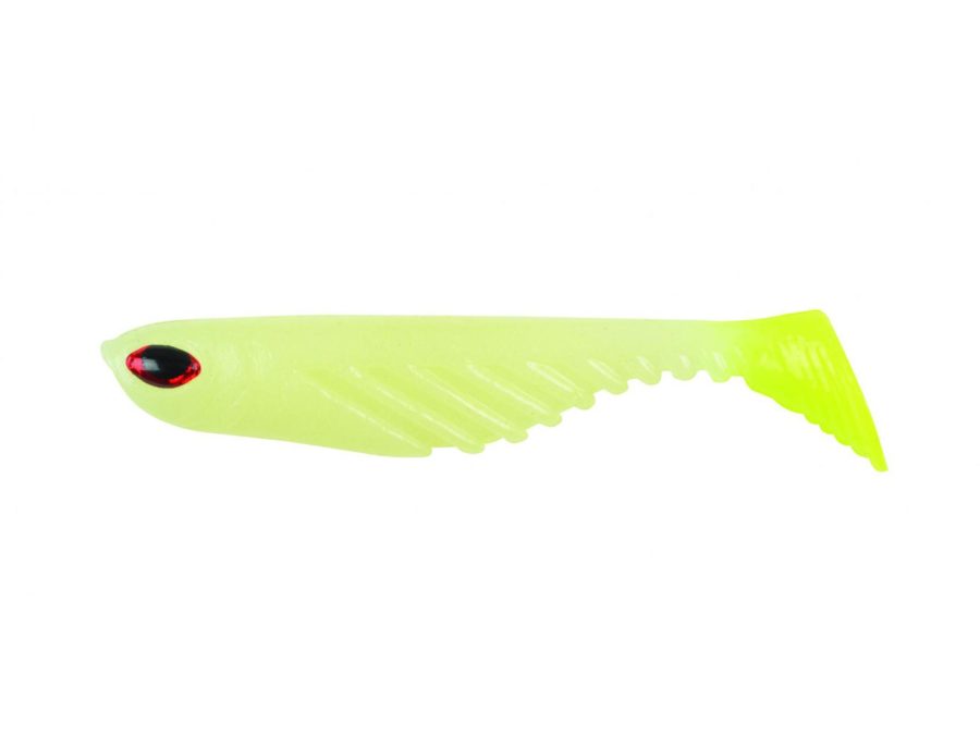 PowerBait Ripple Shad – 4″ Length, Glow-Chartreuse, Per 7