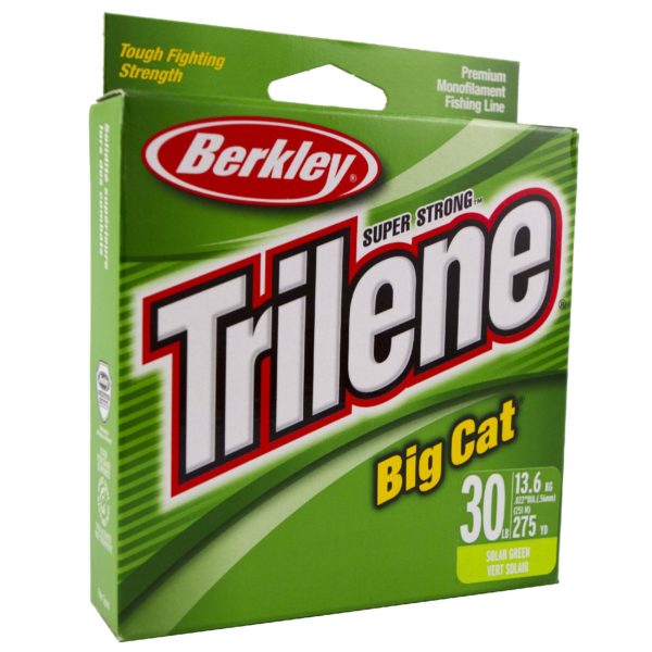 Trilene Big Cat Monofilament Line Spool – 200 Yards, 0.024″ Diameter, 40 lbs Breaking Strength, Solar