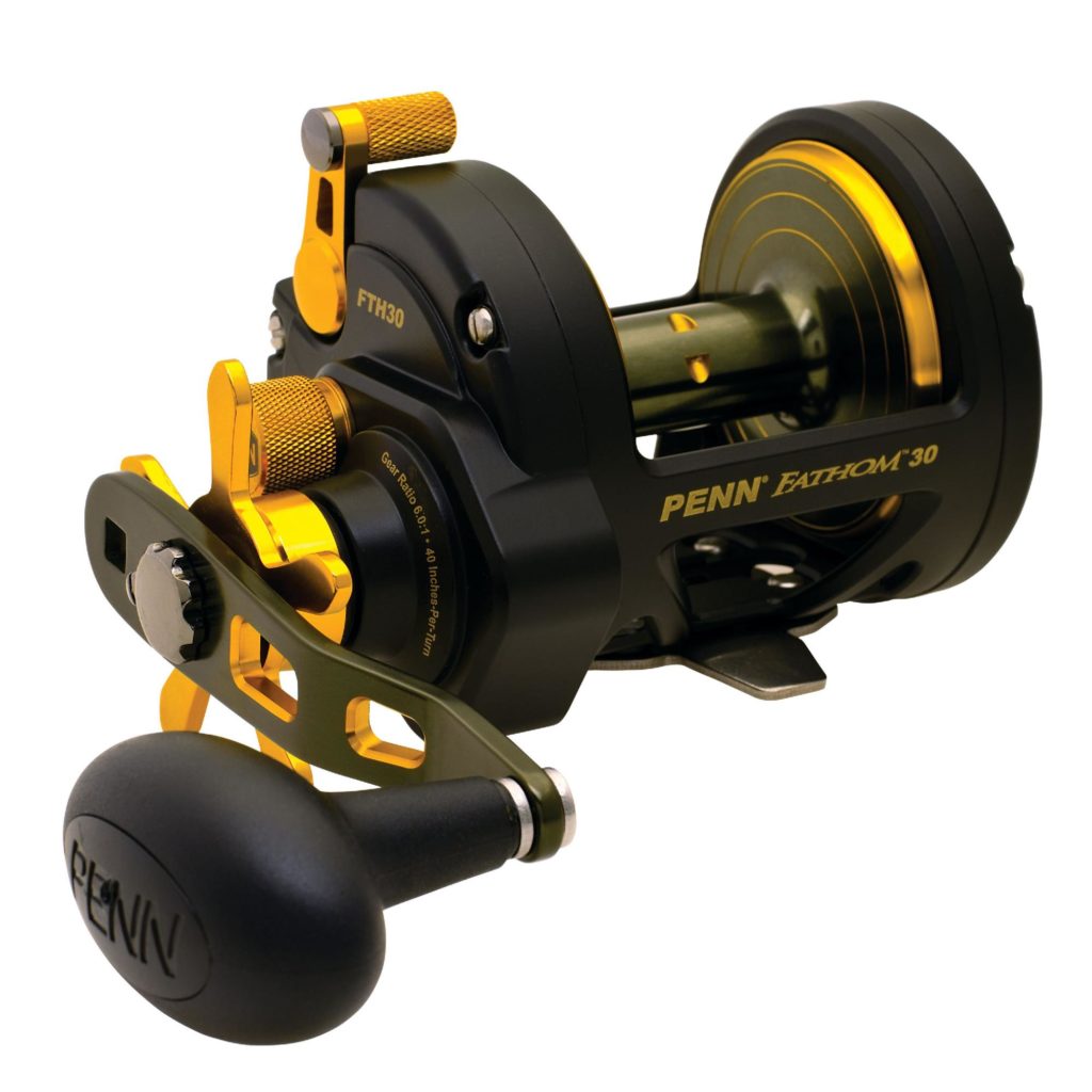 Fathom Star Drag Conventional Reel, 40, 6.01 Gear Ratio, 40″ Retrieve. RH