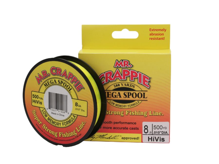 Mr. Crappie 500 Yard Filler Spool – HiVis, 8 lb