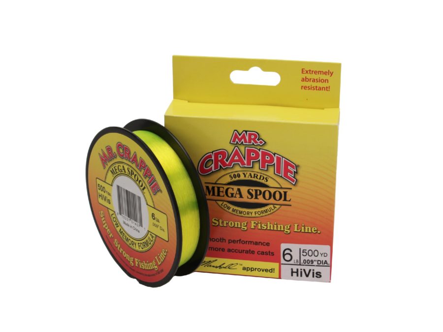 Mr. Crappie 500 Yard Filler Spool – HiVis, 6 lb