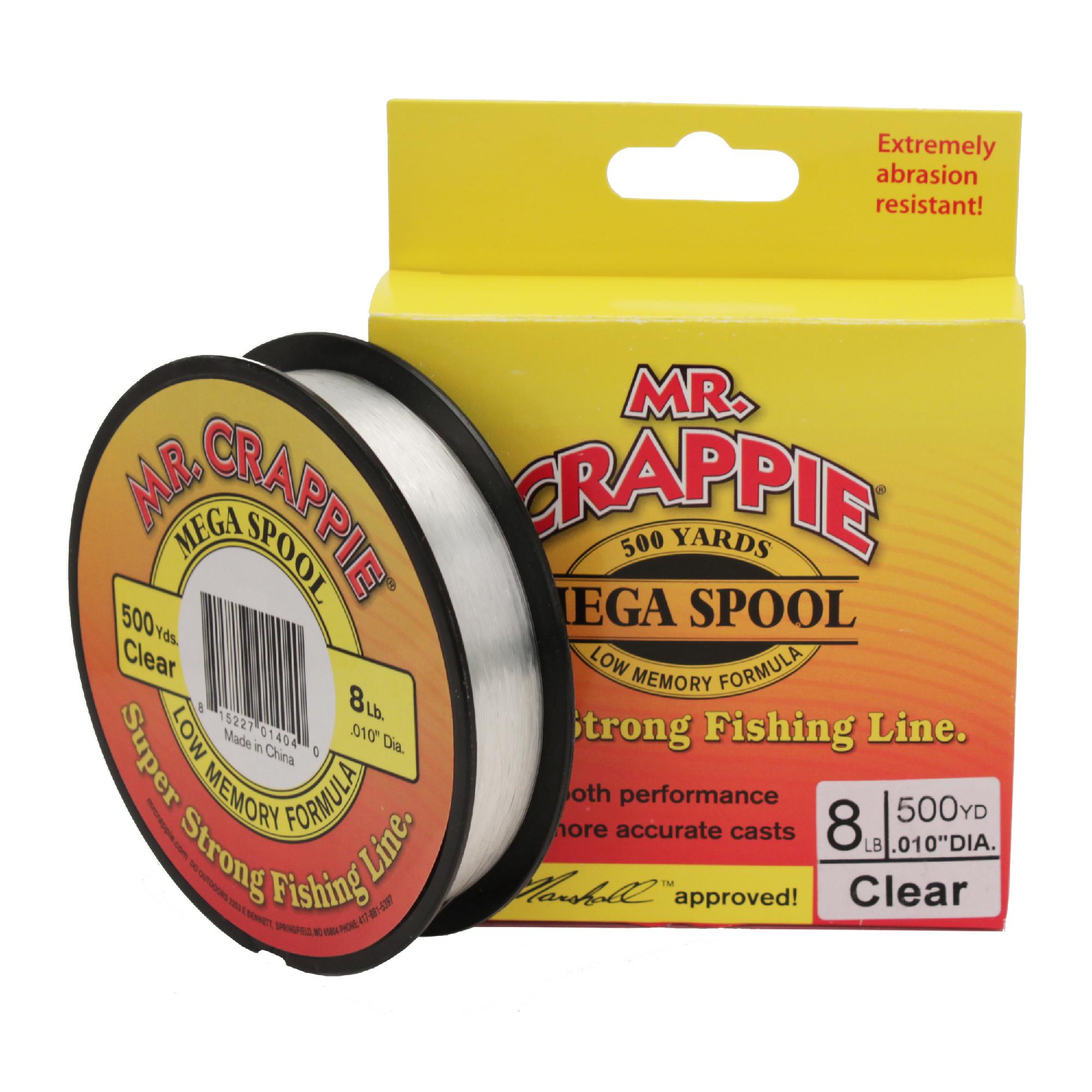 Mr. Crappie 500 Yard Filler Spool Clear, 8 lb