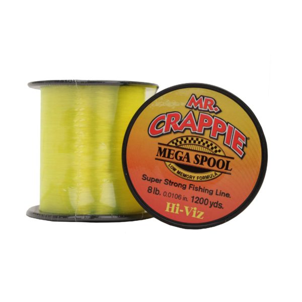Mr. Crappie Mega Spools – HiVis, 8 lb