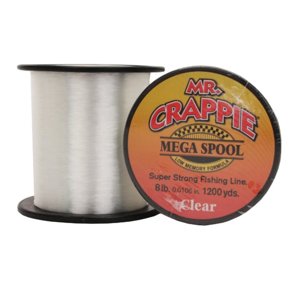 Mr. Crappie Mega Spools – Clear, 8 lb