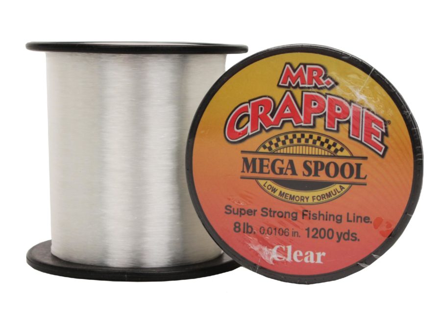 Mr. Crappie Mega Spools – Clear, 8 lb