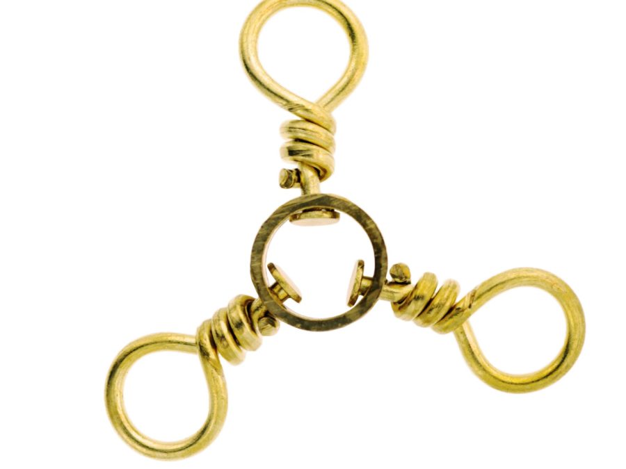 3-Way Swivel – Brass, Size 1 (Per 12)
