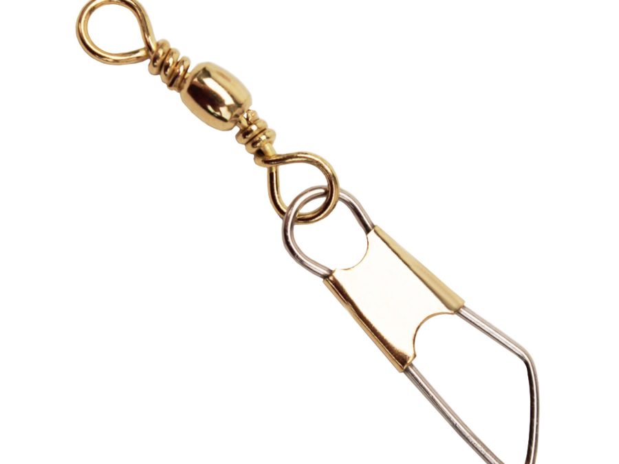 Brass Barrel Swivel w-Safety Snap – Size 10 (Per 12)