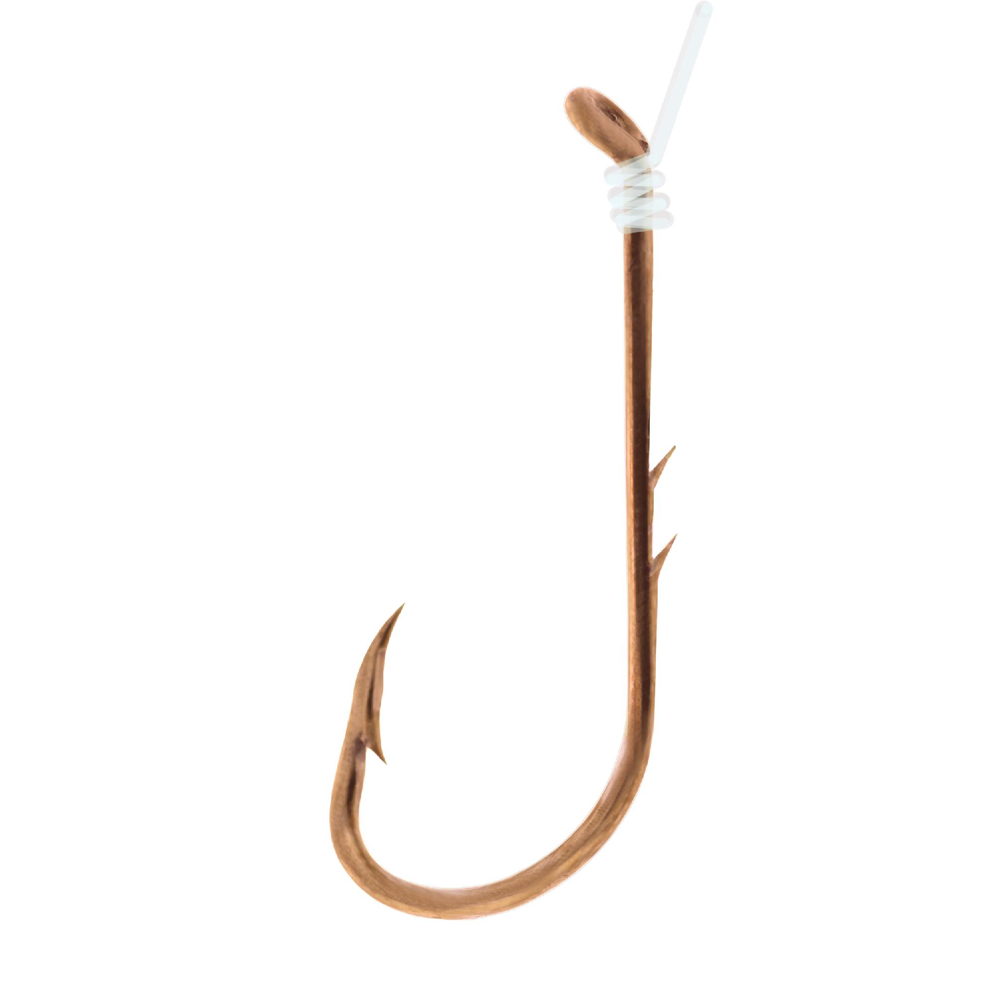 Hameçons Eagle Claw 222 Snell Bronze Taille 1/0 - Lot De 36 (6 Cartes De 6)