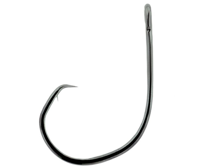 Lazer Circle Mid-Wire Non-Offset Hook – Platinum Black, Size 12-0 (Per 5)