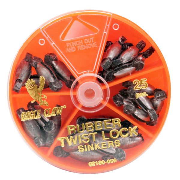 Sinker Assortment – Rubber Twist Lock (Per 25)