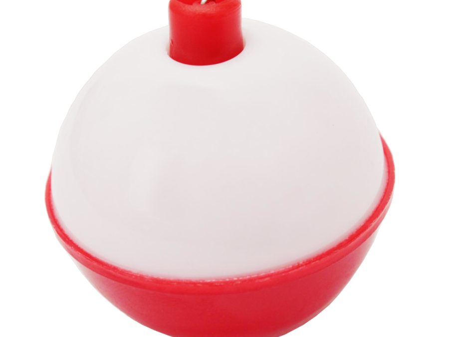 Snap-On Round Floats – Red-White, Size 2″, Bulk, (Per 50)