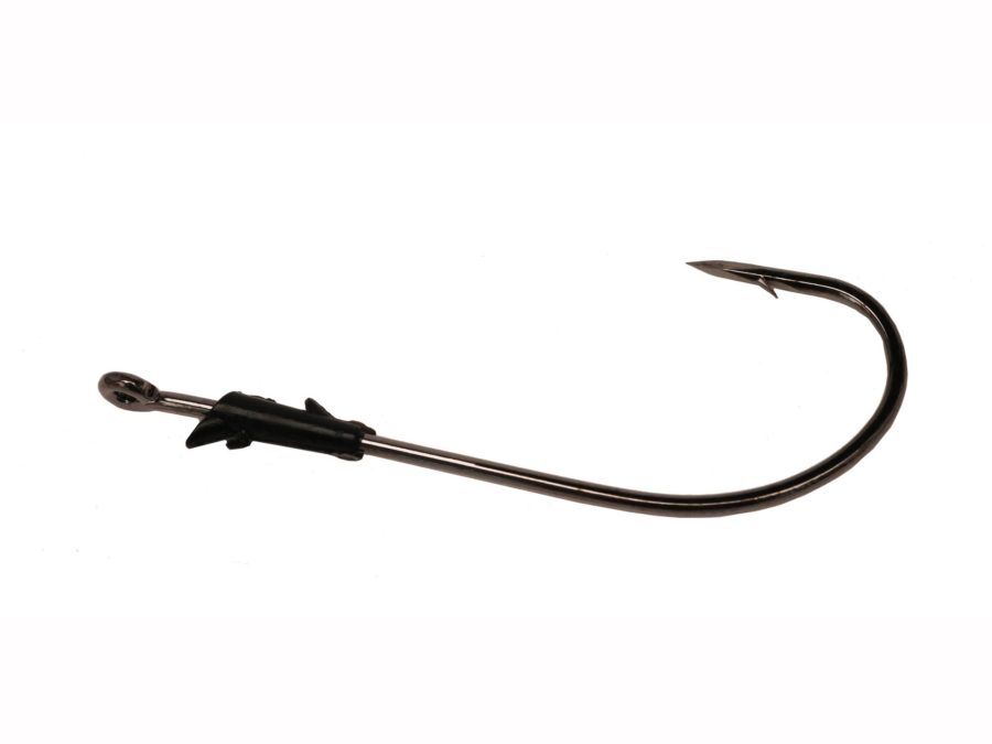 Trokar Light Wire Finesse Worm Hook – Platinum Black, Size 1-0 (Per 7)